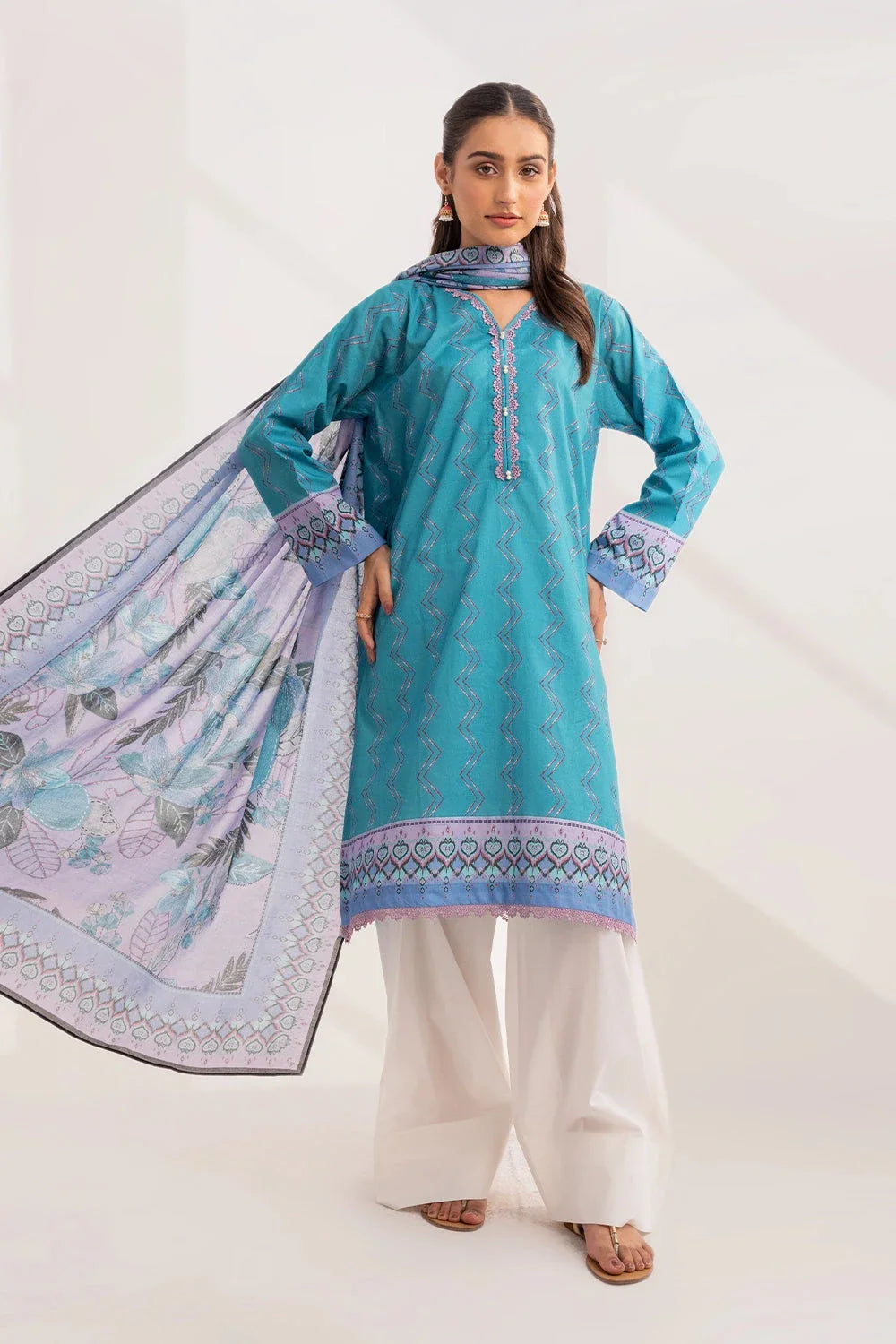 Printed Lawn Shirt and Dupatta KSD-3227