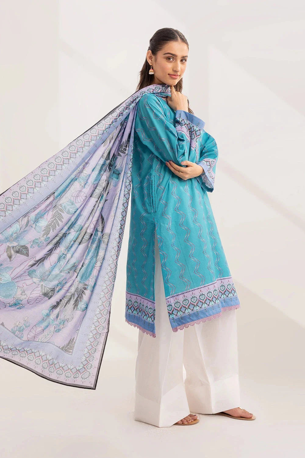 Printed Lawn Shirt and Dupatta KSD-3227