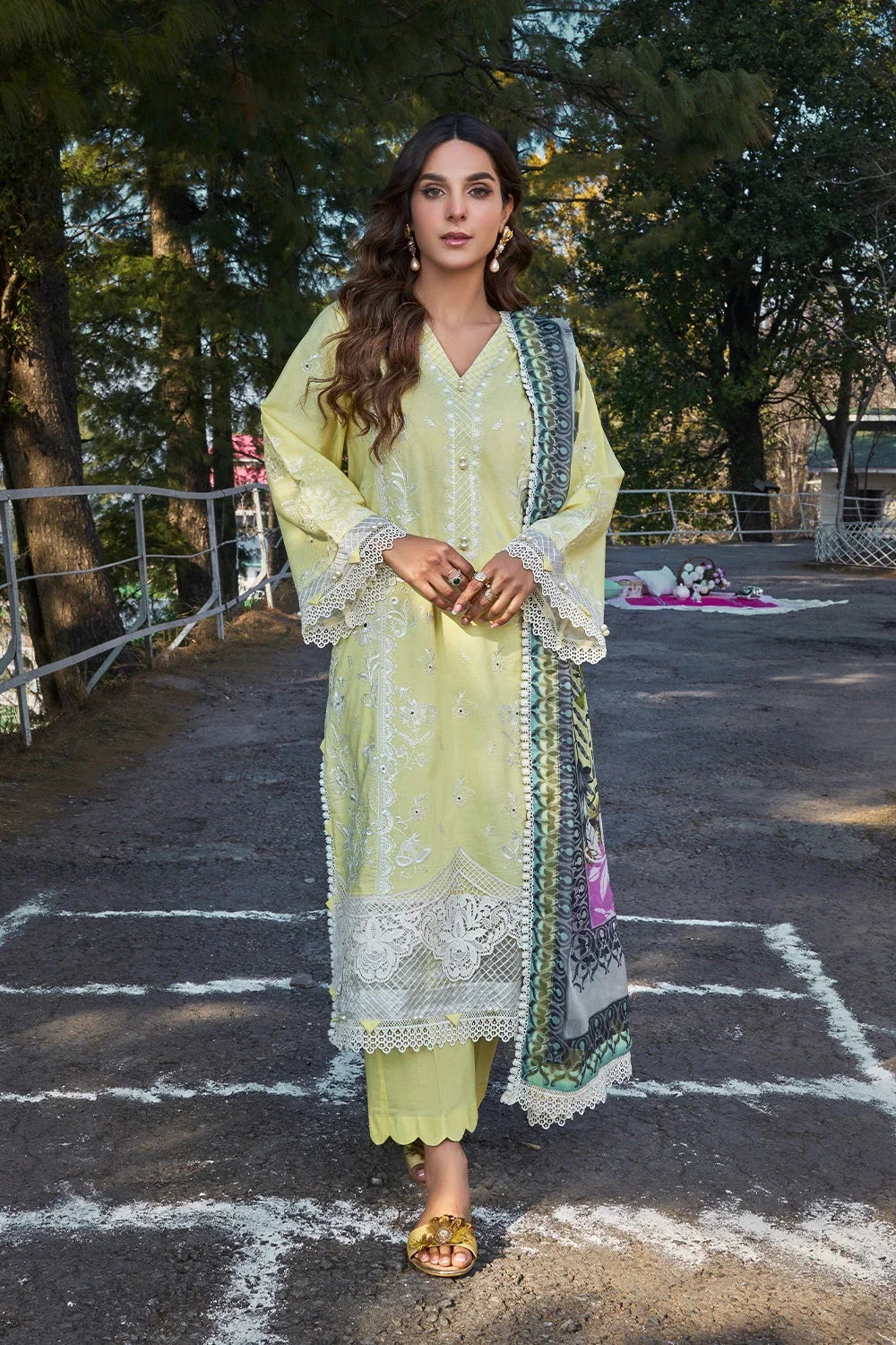 3PC Embroidered Unstitched Lawn Suit KSC-3143