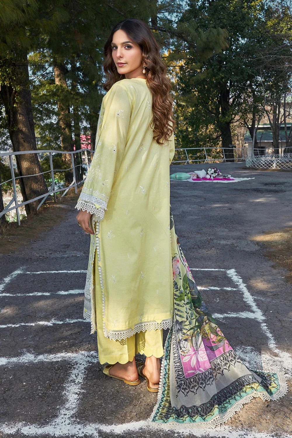 3PC Embroidered Unstitched Lawn Suit KSC-3143